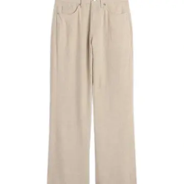 Beige Wide-Leg Pants
