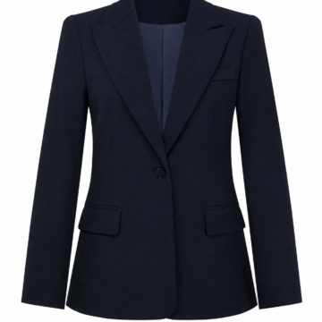 Classic Navy Tailored Blazer with Notch Lapel