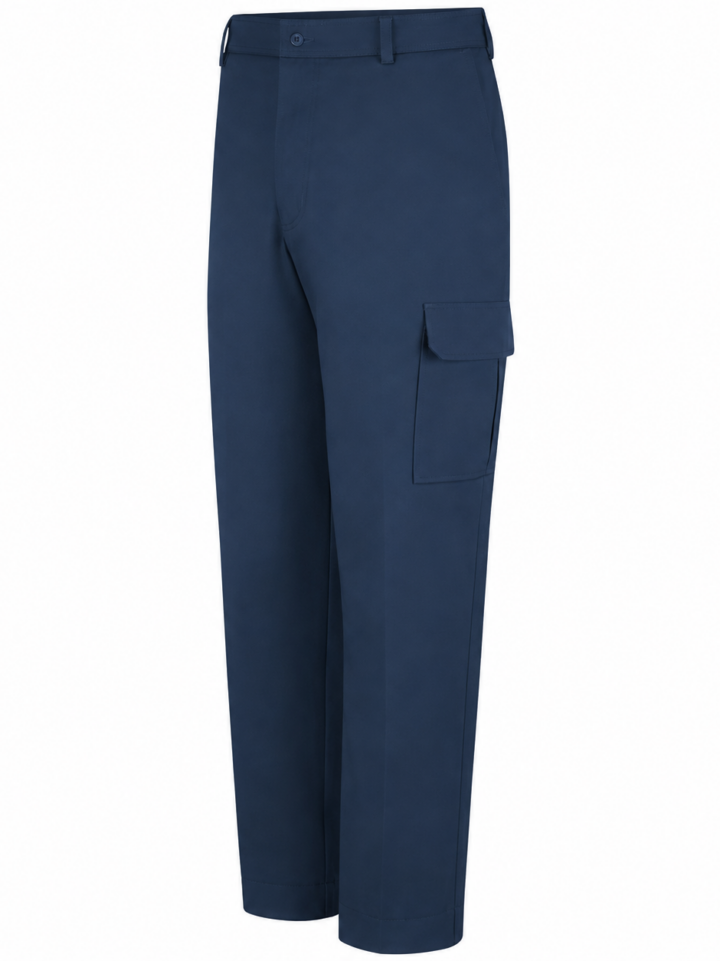Navy Relaxed Straight Cargo Pants