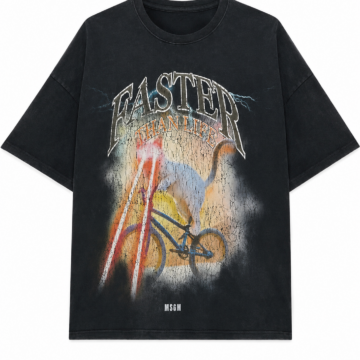 Faded Black Oversized Graphic Tee