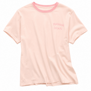 Light Pink Montauk Beach Graphic T-Shirt