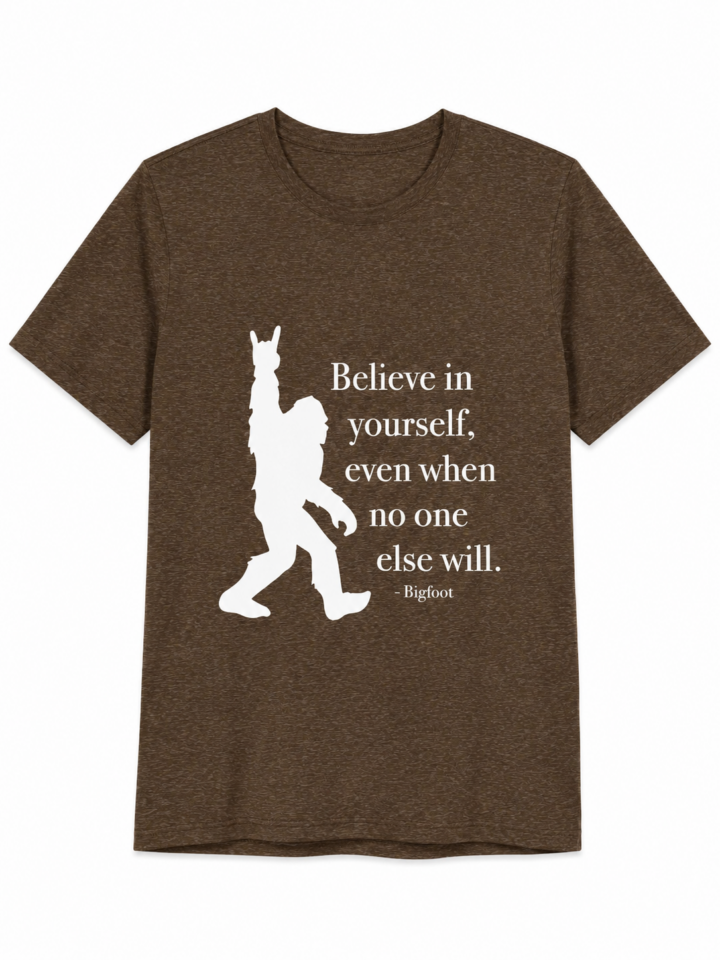 Heather Brown Crewneck Graphic T-Shirt
