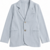 Light Blue Relaxed Straight Blazer