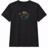 Black Wildflower Graphic T-Shirt with 'grow together' Text