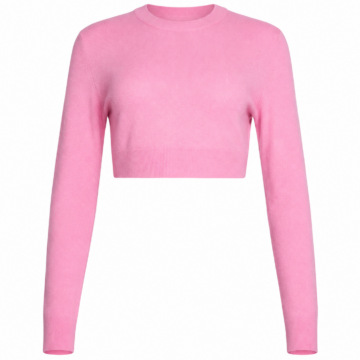 Light Pink Cropped Fitted Sweater