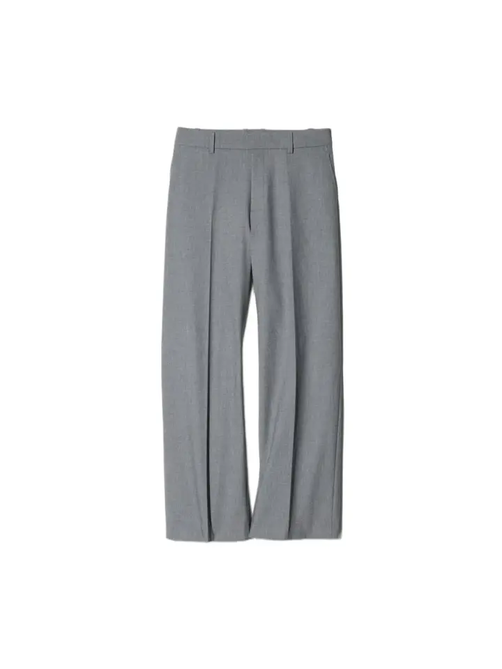 Grey Tailored Straight Pants