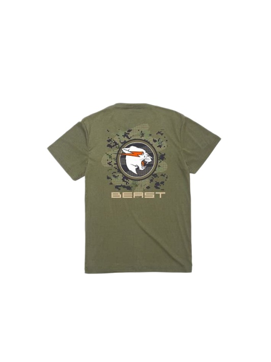 Olive Green Graphic Print T-Shirt